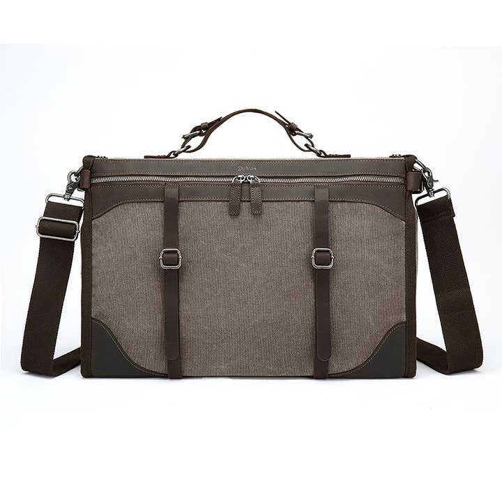 Canvas Messenger Bag MB 606 Brown for wholesale by Davan