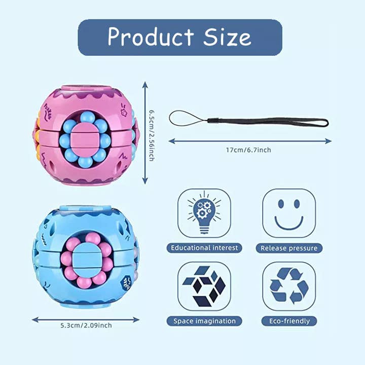 PR GROUPS LLC - Wholesale Fidget Toy - Kids - Magic Bean Spinner Fidget Kids Toy- Assorted