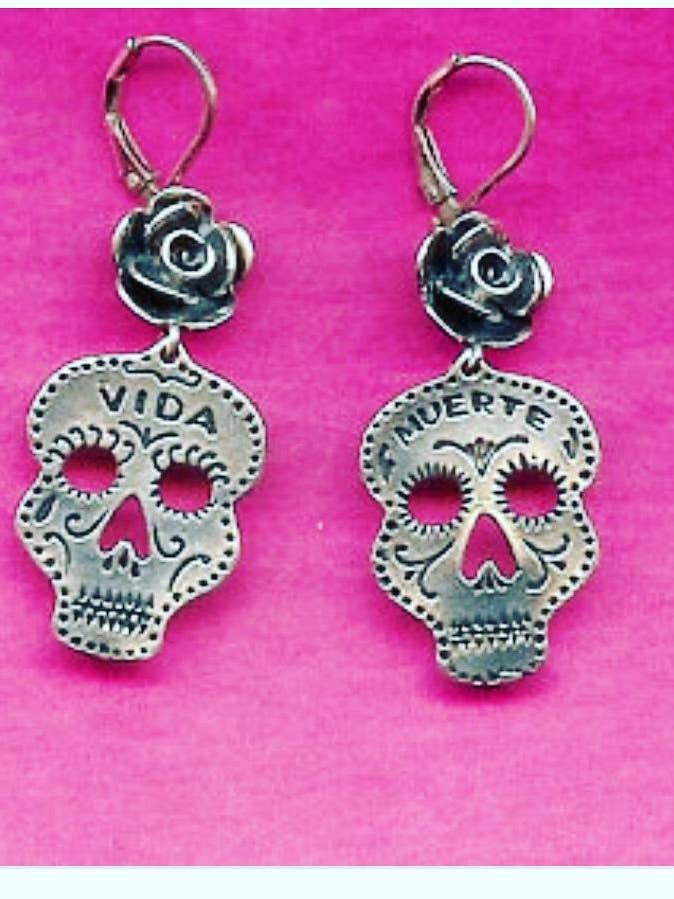 Orecchini Rose Vida y Muerte per la vendita all'ingrosso da parte di ilaments