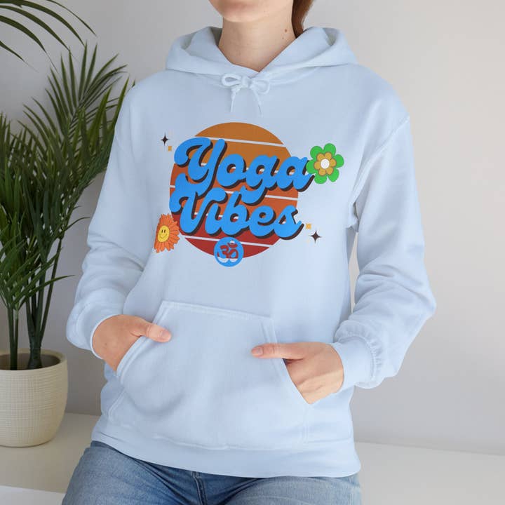 Yoga Vibes Hooded Sweatshirt for wholesale by Victorholistics