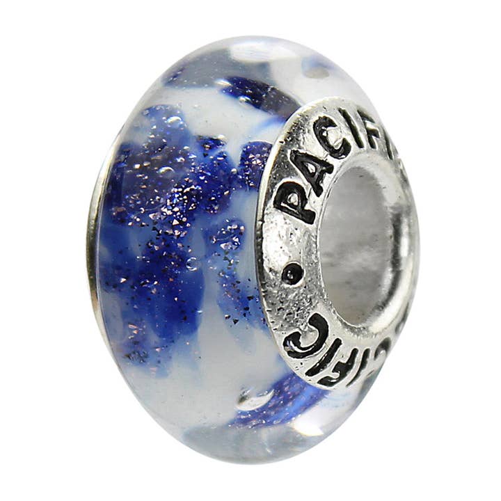 Silver Murano Glass Bead - Eclectic Mess for wholesale by West Coast Jewelry