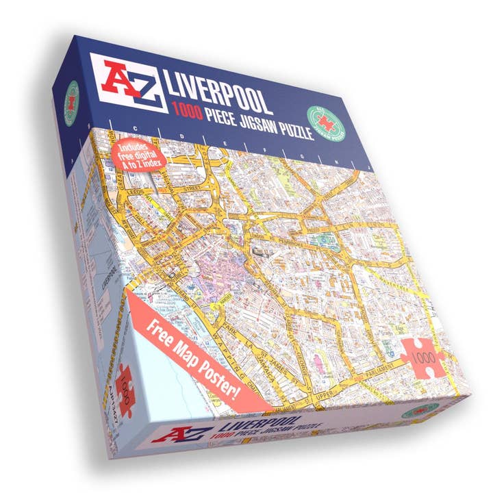 A to Z Map of Liverpool 1000 Piece Jigsaw for wholesale by All Jigsaw Puzzles