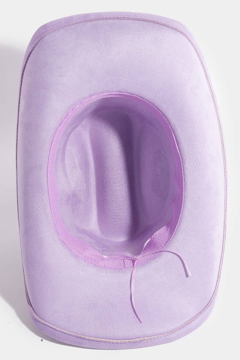 Collections by Fame Accessories - Vente Chapeau en feutre - femme - Chapeau de cowboy occidental à franges de perles2