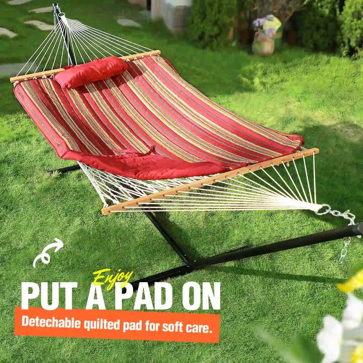 Zupapa - Wholesale Hammock - 12 Ft Rope Hammock with Stand And Removable Pad4