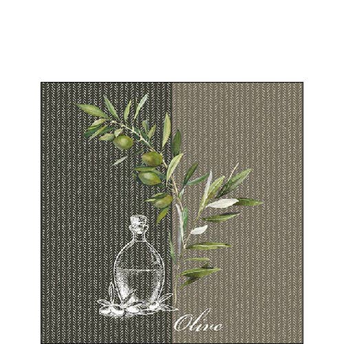 Serviette à cocktail - Huile et olives pour la vente par Elegant Gifts