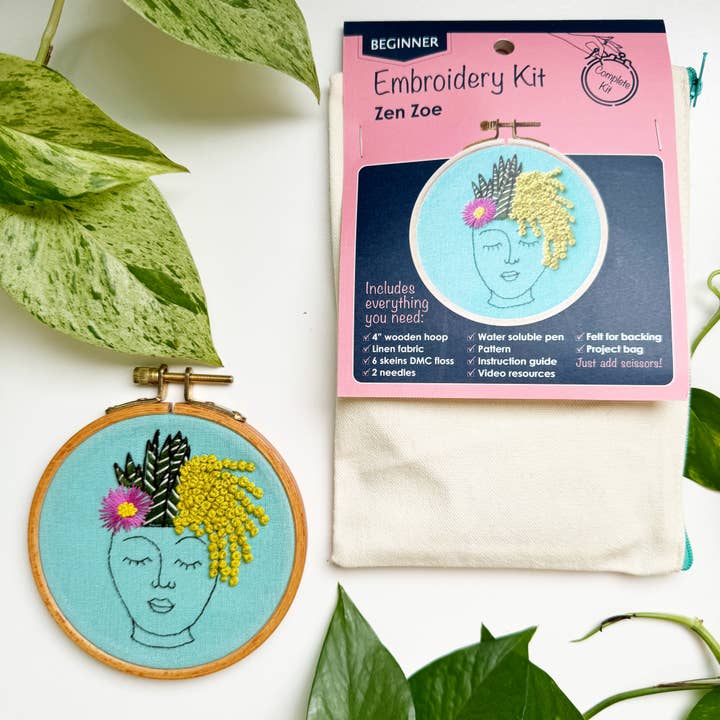 Rosanna Diggs Embroidery – Großhandel Kreuzstich-/Stickzubehör – Modernes Stickset, Plant Lady DIY Komplettset