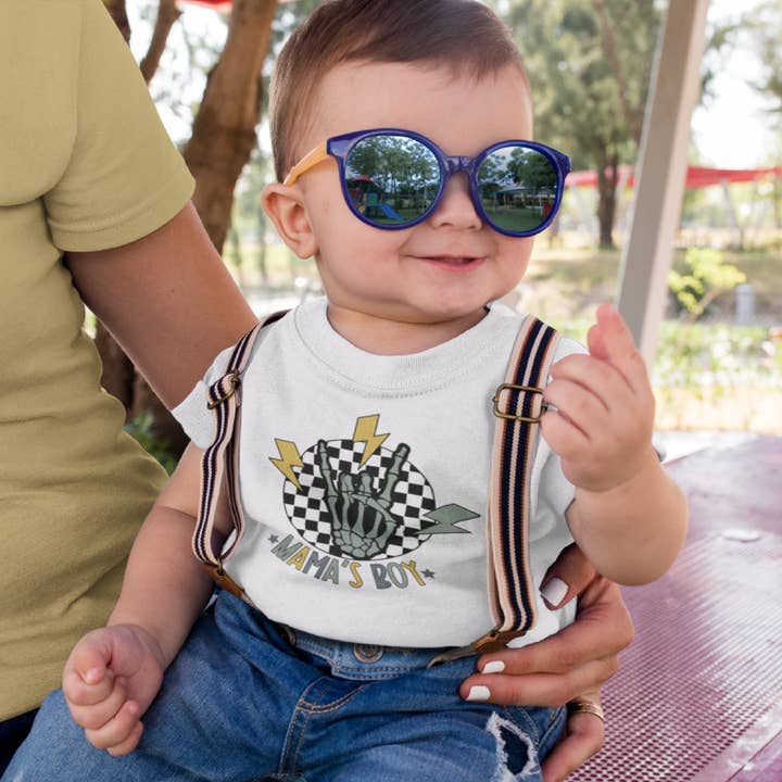 Mama's Boy Toddler Graphic Tee for wholesale by Tea Shirt Shoppe