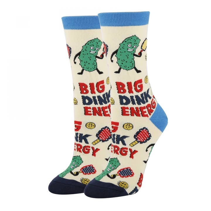 Pickle Ball | Women's Funny Novelty Crew Socks for wholesale by Oooh Yeah/Sock It Up/Oooh Geez Slippers