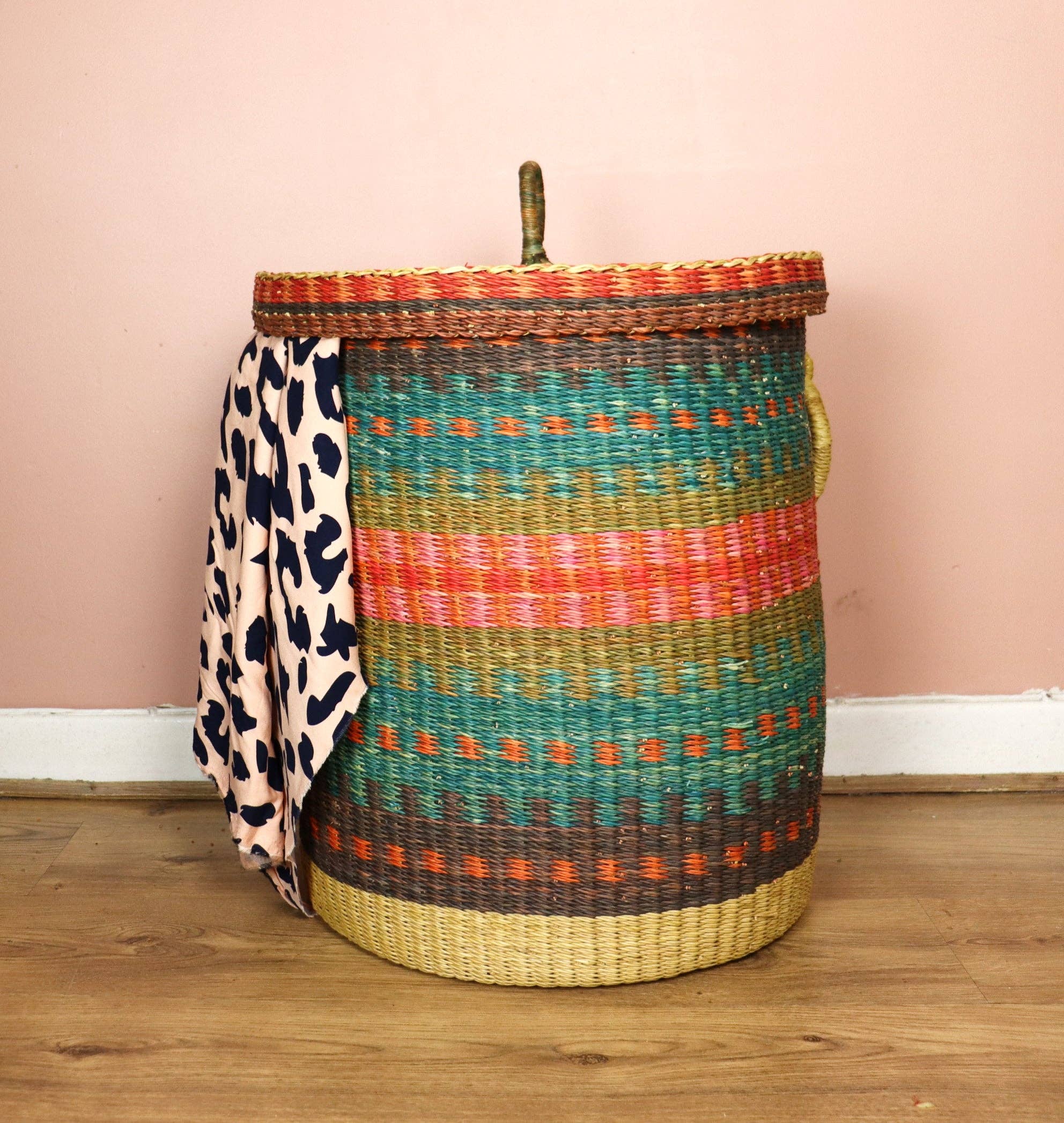 The Bam's Art Shop – wholesale Laundry basket – Laundry Log Basket with Lid0