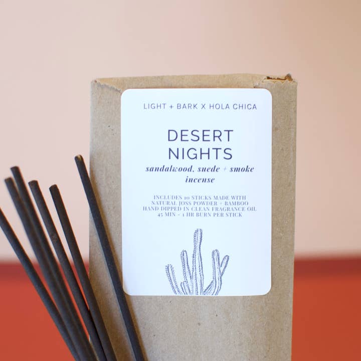 Hand-Dipped Arizona Incense - Desert Nights Musky Scent for wholesale by Light + Bark Candle Co.