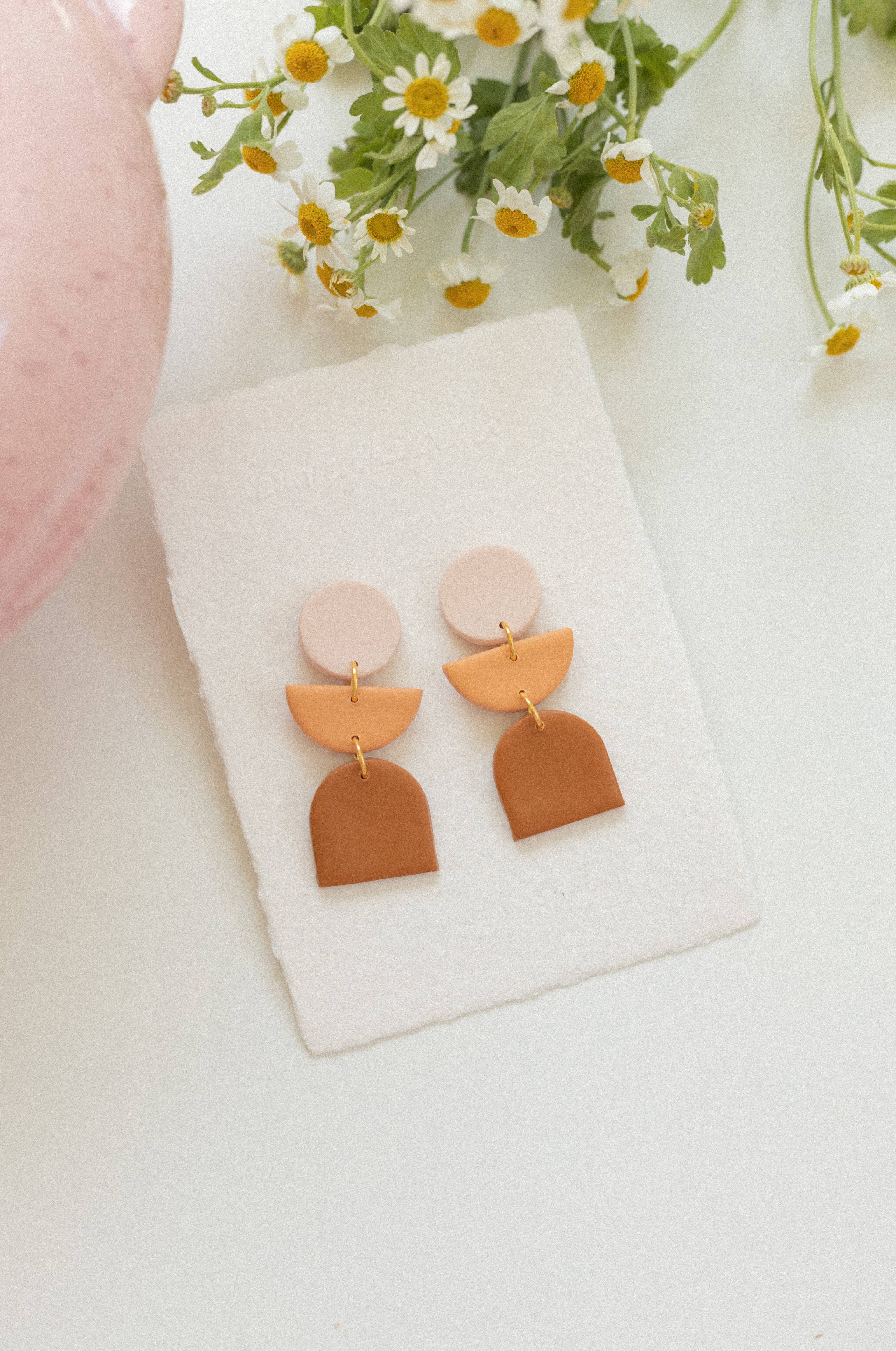 REMOVED BRAND - Wholesale Dangle Earrings - Burnt orange ombré earrings1