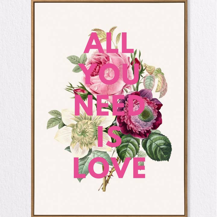All You Need Is Love Vintage Flower Print for wholesale by Lyonette