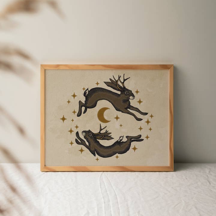 Jackalope Poster for wholesale by Cluster Funk Studio