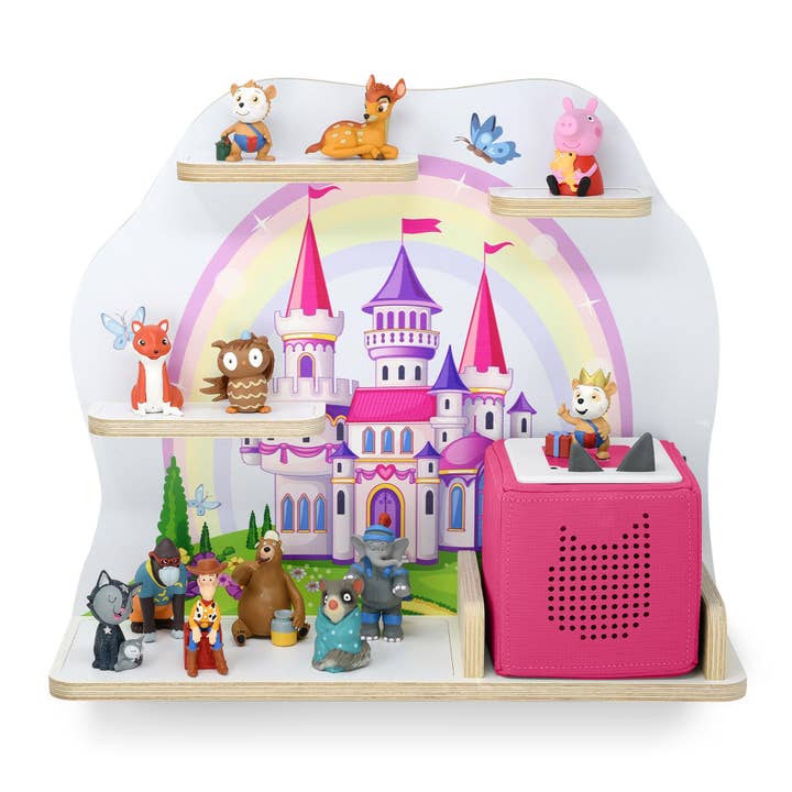 Estantería de madera adecuada para el Toniebox, tamaño mediano, castillo de cuento de hadas para venta al por mayor de stadtecken