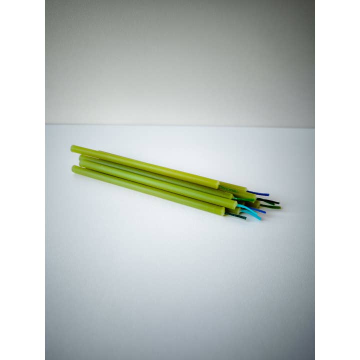 korys - Wholesale Cake Candle - Birthday Candles - green beeswax 6