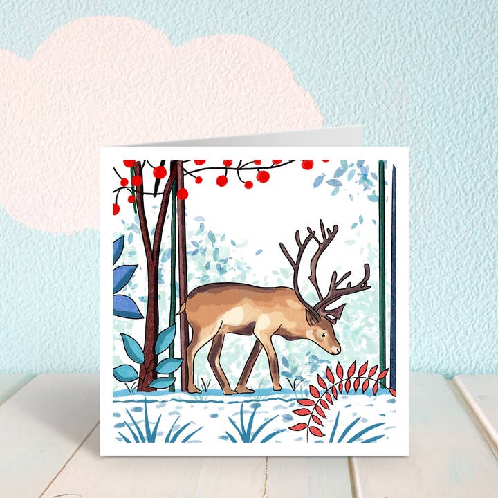 Tarjeta de felicitación de ciervo para venta al por mayor de Cake and Crayons