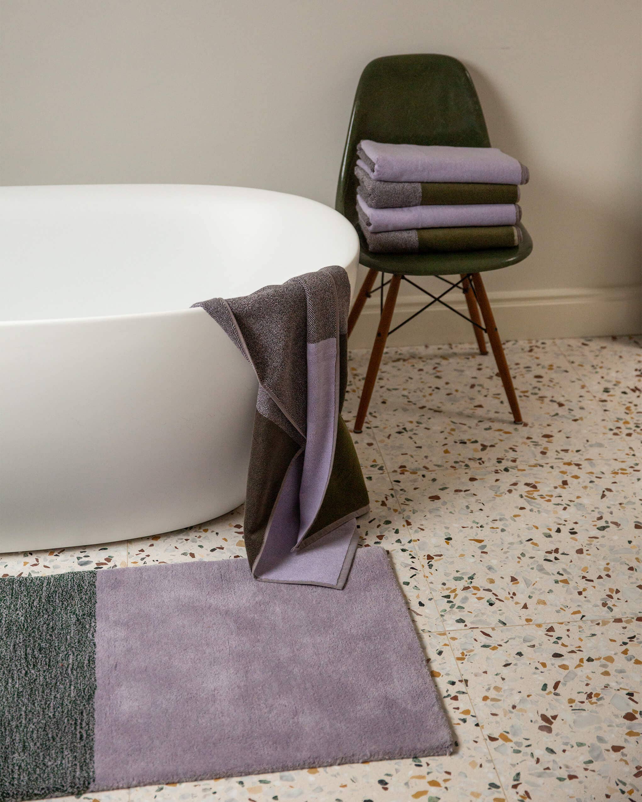 Badhanddoeken Set Blend Green Lilac (2 st.) for wholesale on Faire1