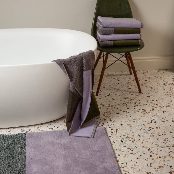 Handdoeken Set Blend Green Lilac (2 st.) for wholesale on Faire6