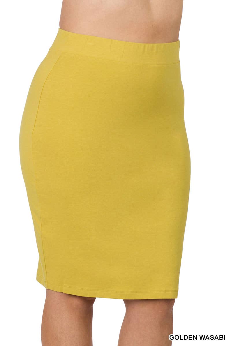 42POPS - Wholesale Skirt - Women's - ....PLUS SIZE PREMIUM COTTON BASIC SKIRT14