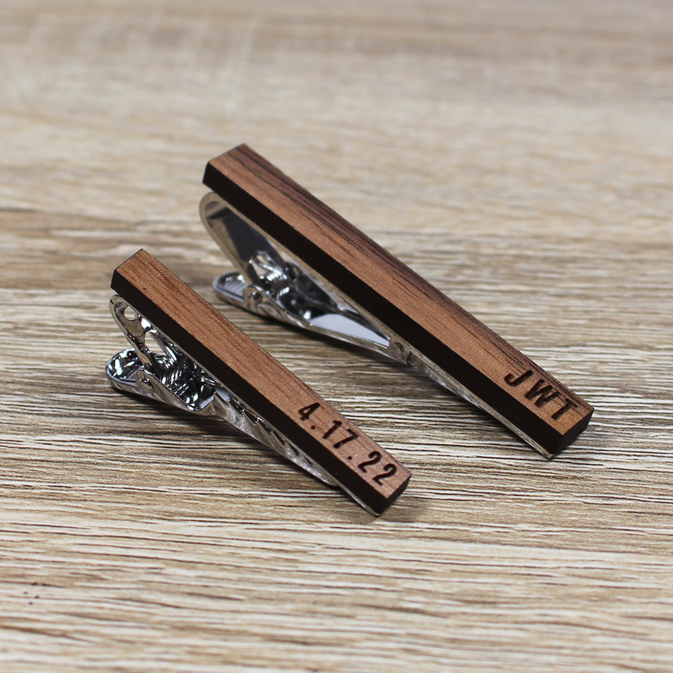 Groomsman Gear - Wholesale Tie Clip - Men's - Personalized Tie Clip | Walnut Wood5