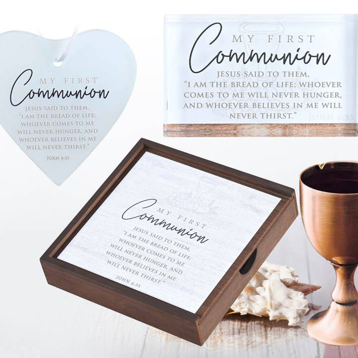 Dicksons - Wholesale Keepsake box – Child & baby - Memory Box First Communion John 6:352