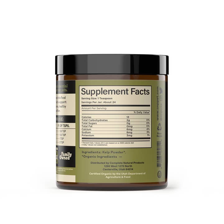 Complete Natural Products - Wholesale Pet supplement – Cat/dog - Organic Kelp Powder Supplement for Dogs & Cats1
