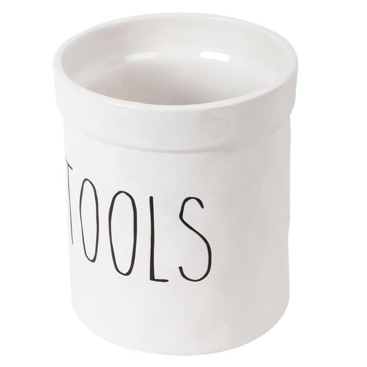 Art & Home - Wholesale Utensil Holder - Farmhouse Modern Tool Ceramic Utensil Holder