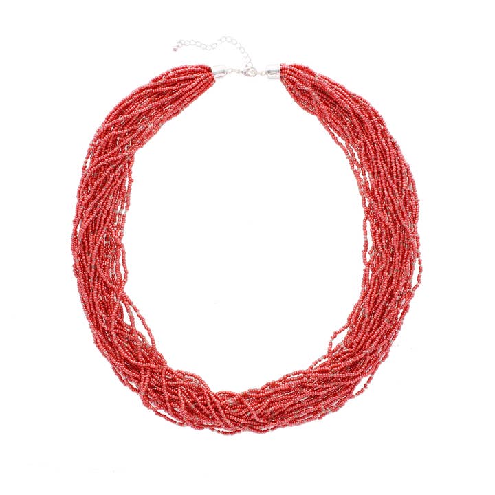 Nadira Seed Bead Necklace for wholesale by Olivia Welles