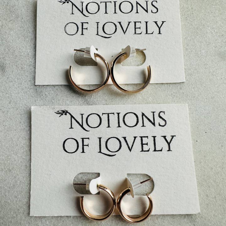 Notions of Lovely - Wholesale Hoop Earrings - Classic 90's Hoops - 14k Gold Fill2