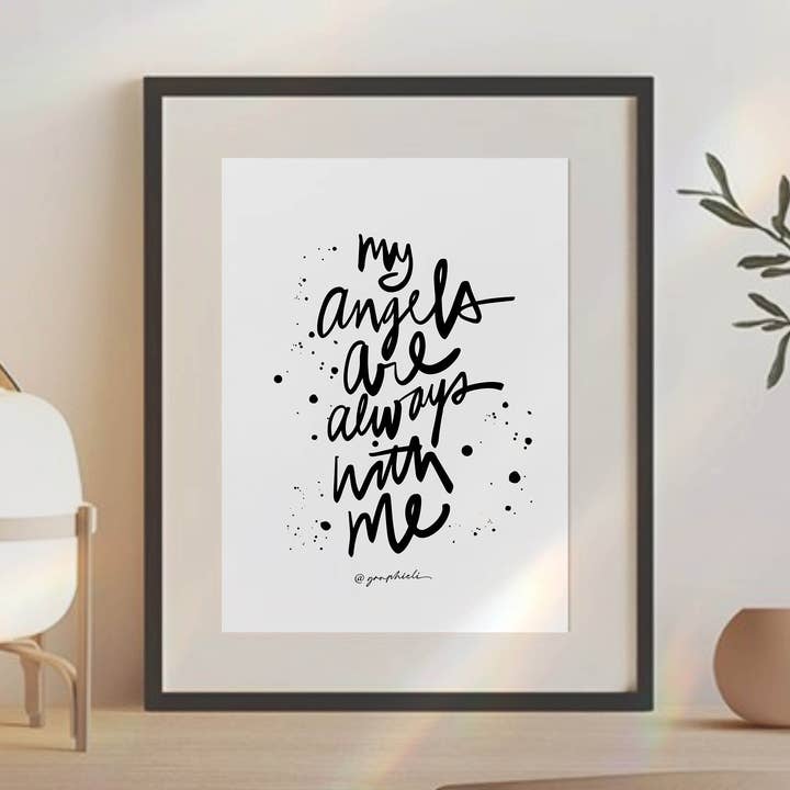 Angels are with me - Art Print for wholesale by Sacred Space Sisters