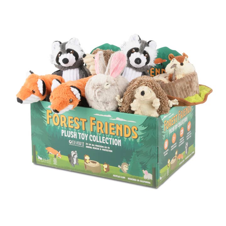 P.L.A.Y. Pet Lifestyle and You - Wholesale Pet Plush Toy - Dog - Forest Friends Collection (15pc set w/ Display)1