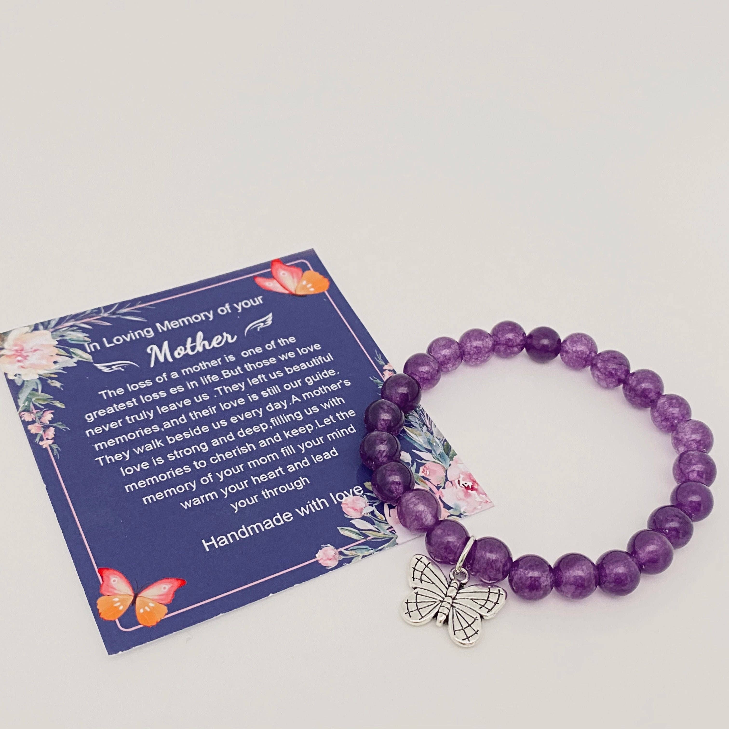 Mio Queena – Großhandel Perlenarmband – Geschenk für Mama Elastische Amethyst-Armbänder mit Anhänger in verschiedenen Stilen5