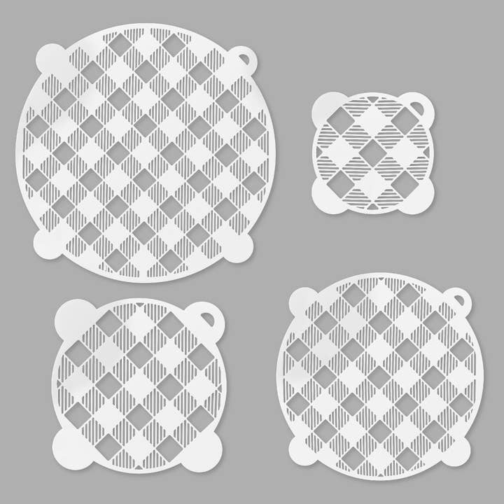 TALISMAN DESIGNS - Vendita all'ingrosso Strumento per decorazione - Set di Stencil per Dolci - Scozzese (Set di 4)