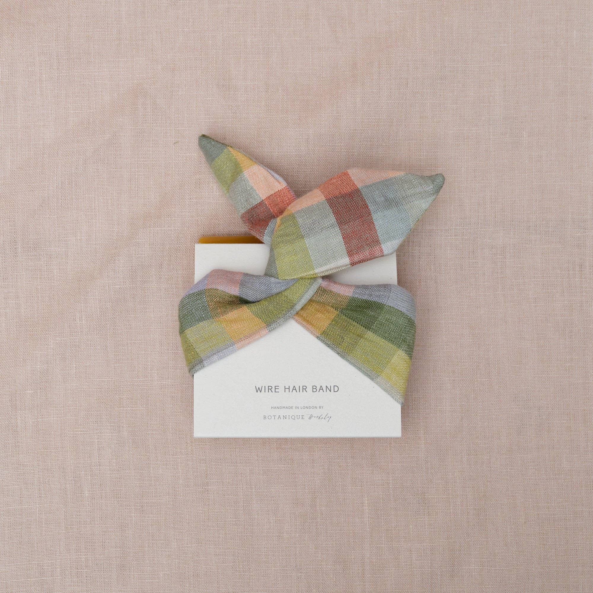 Botanique Workshop – wholesale Hair tie – Linen Hair Band | Aurora Check0