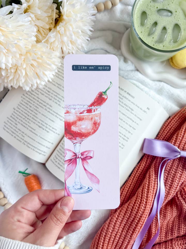 Spicy Martini Bookmark | Trendy Bookmarks | Handmade Bookmarks for wholesale by Bumblebry Designs