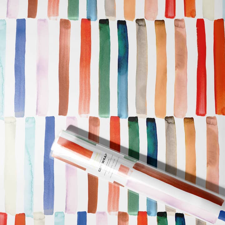 The Paper Curator - Wholesale Flat Wrap - Staggered Stripe Wrap
