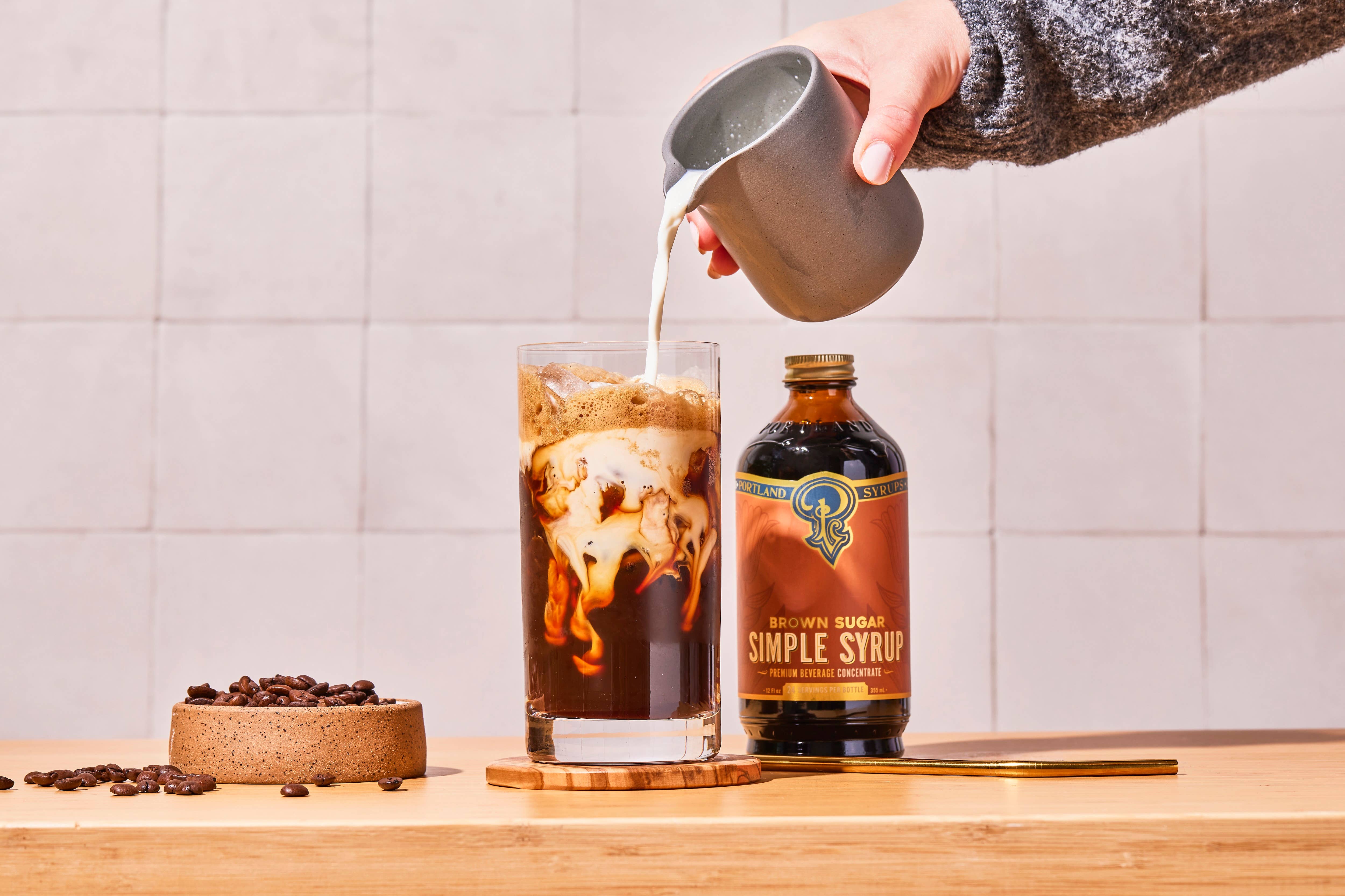 Portland Syrups - Wholesale Cocktail Mix/Syrup - Brown Sugar Simple Syrup 12 oz - Mixed Drinks & Coffee Syrup2