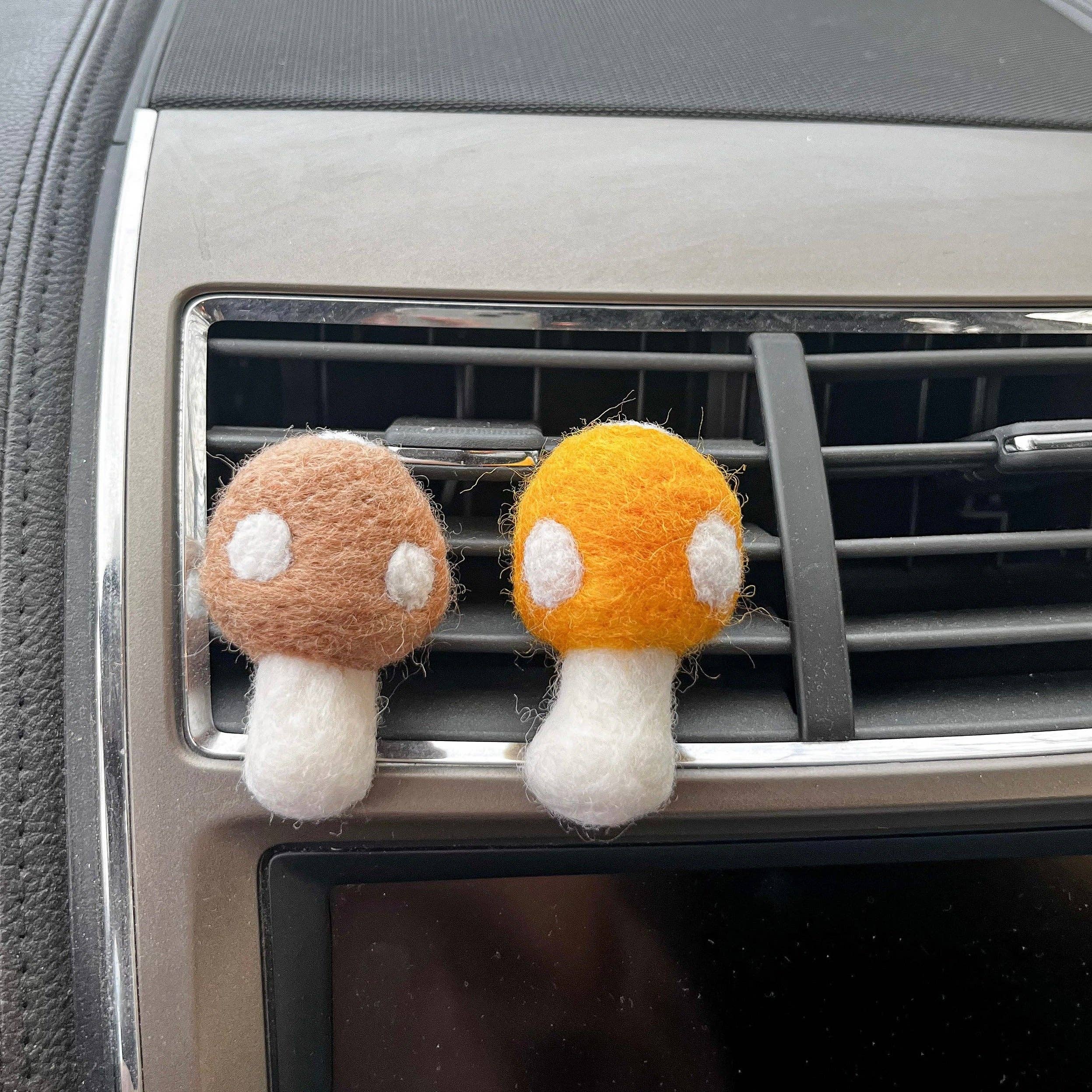 The Thrifty Handmade – wholesale Car Freshener - Unisex – Felt Mushroom Car Vent Clip Diffuser2