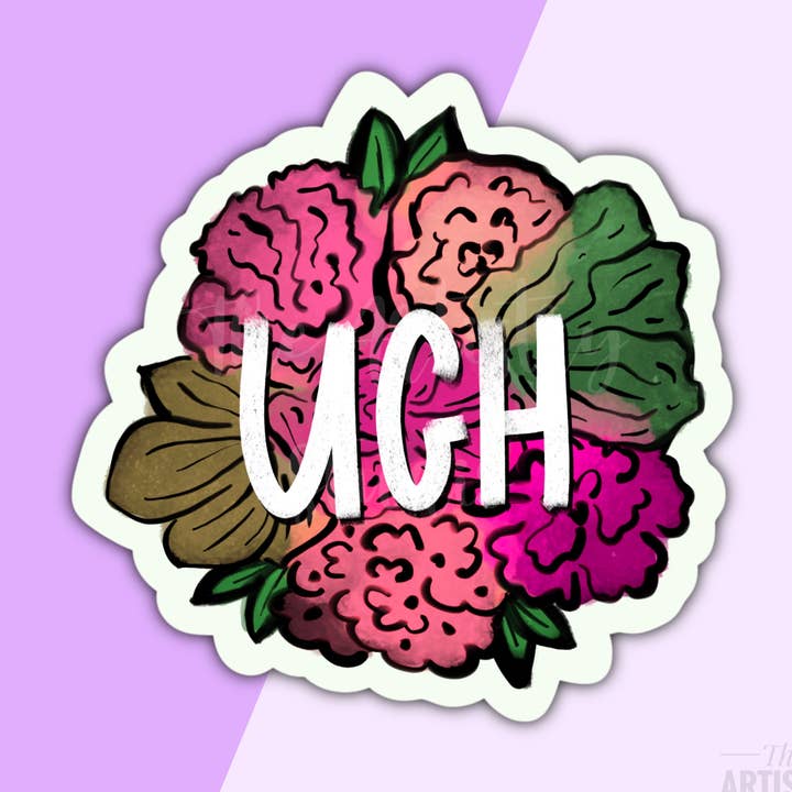 Ugh Sticker | 2.9x2.8” for wholesale by The Artistry Studio