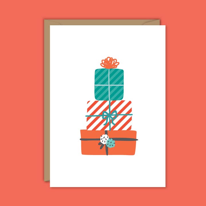 MELLOWWORKS - Wholesale Season's Greetings Card - HOLIDAY GIFT BOXES MINI ENCLOSURE CARD0