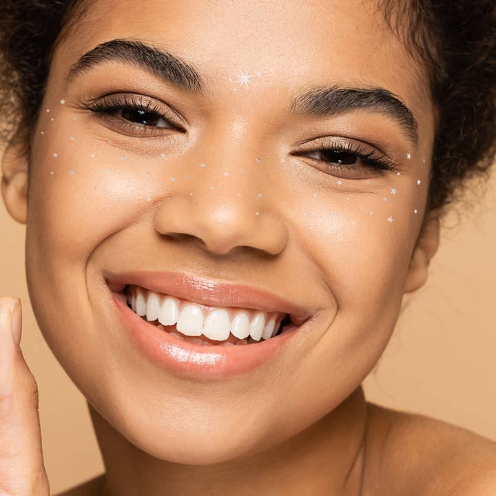 Flash Tattoos – Engroshandel Midlertidig tatovering – FAIRY DUST metallisk sliver ansigt glitter tatoveringspakke3