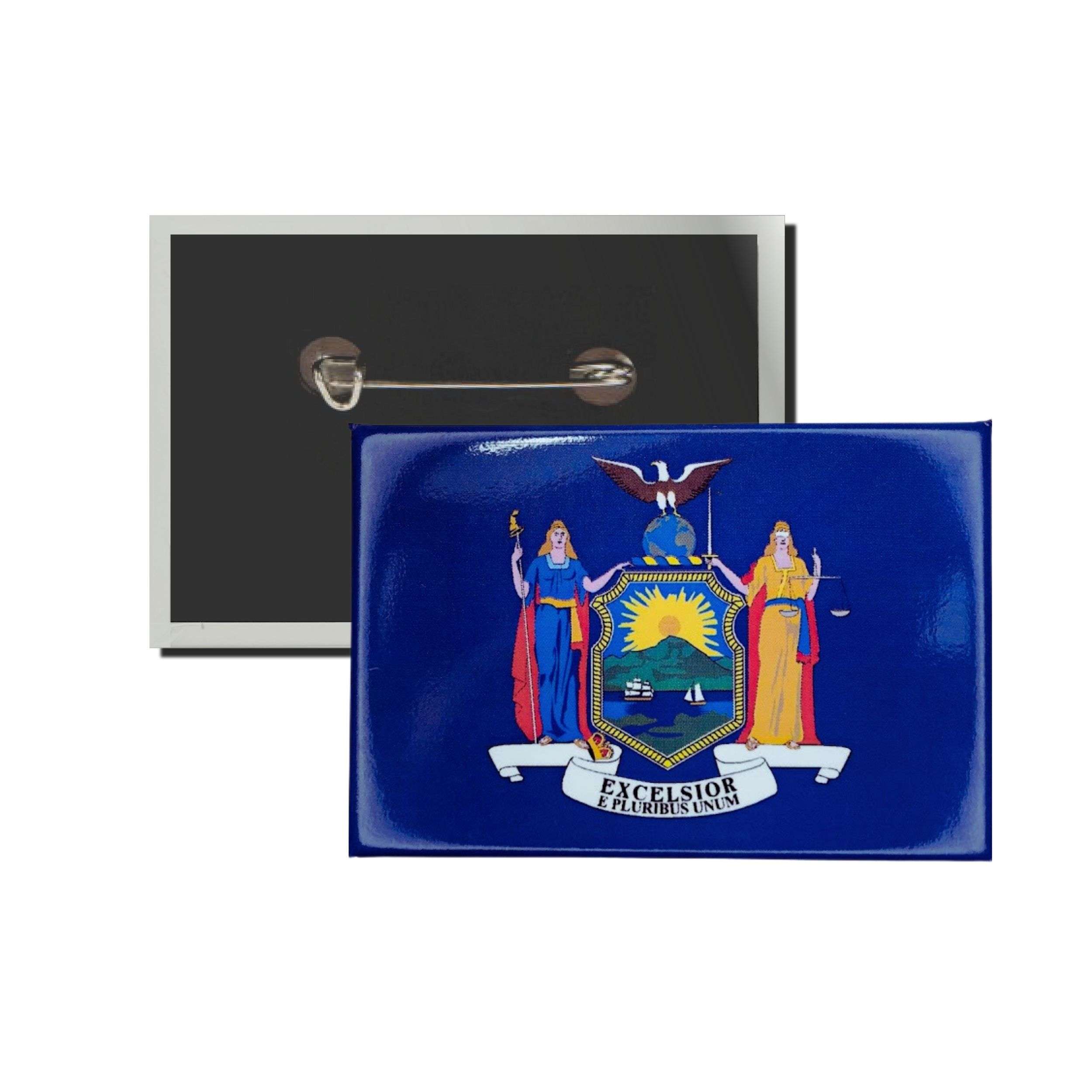 Astur Pins – wholesale Nål och knapp för kavajslag – Horisontell plåt - New Yorks delstatsflagga - USA