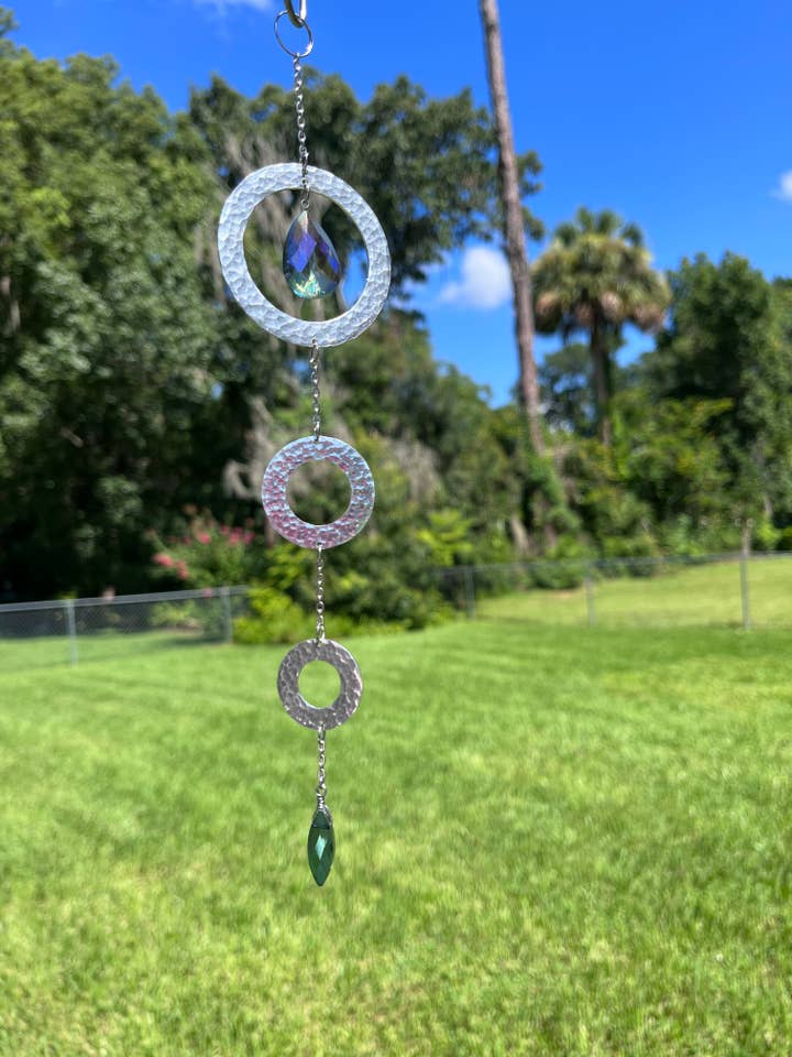 Rainbow Cascading Washer Sun Catcher for wholesale by The Imprint Duo