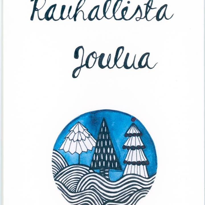 Rauhallista Joulua Blå Postkort for engroshandel hos Törmi Design