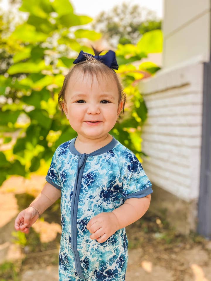 Happiness Comes in Waves Bamboo Shortie for wholesale by Sunshine Luckies