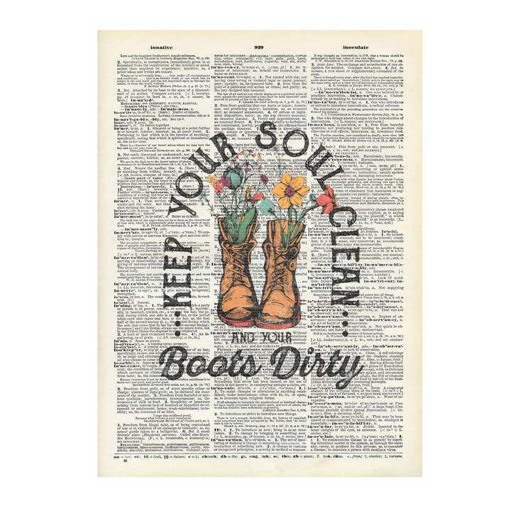 Crazilyhumbledesigns - Wholesale Art Print - Wild, nature, art , Vintage, Dictionary Prints