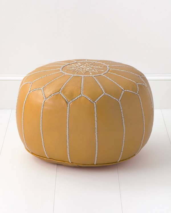 DarKech - Vente Pouf - Repose-pieds en cuir marocain, pouf fait main9
