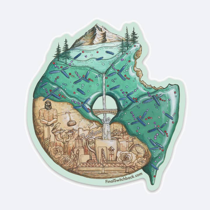 Final Switchback by Katie Jeanne Reim - Wholesale Sticker - Portland Donut Vinyl Sticker0