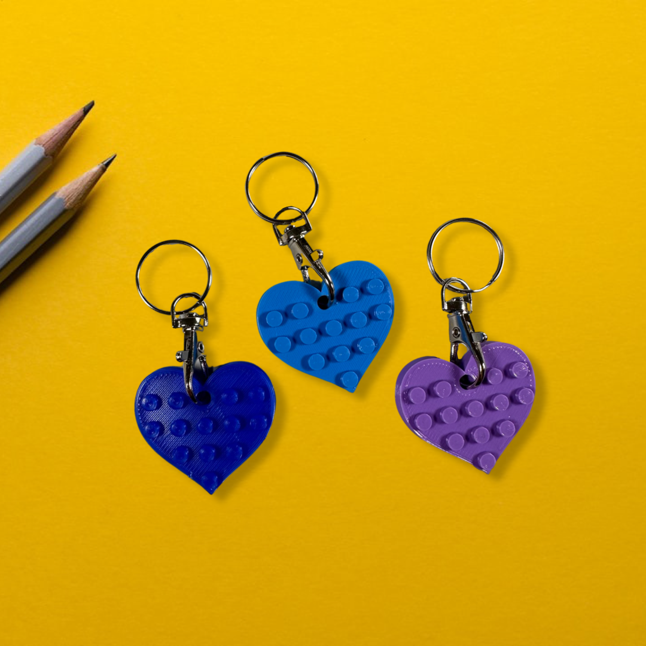 Made Happy Gifts - Wholesale Keychain - Kids - Star, Heart and Brick Zip Compatible with LEGO® Bricks11