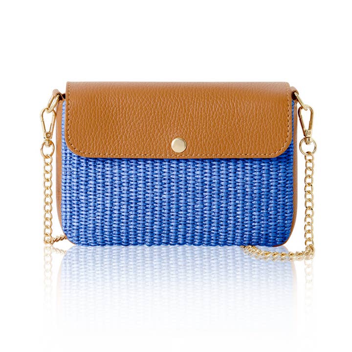 MONTTE DI JINNE - Wholesale Clutch bag – women's - Italian Handmade Raffia & Leather Flap Crossbody Bag5